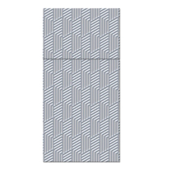 Serwetki kieszonki na sztućce papierowe srebrne 16 szt.