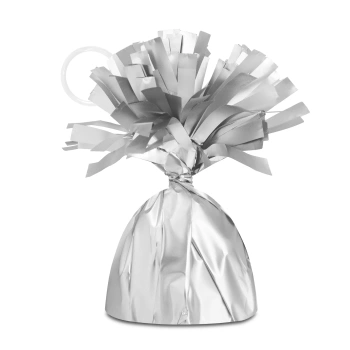 Ciężarek do balonów matowy metaliczny srebrny