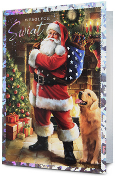 Kartka świąteczna Wesołych Świąt Mikołaj