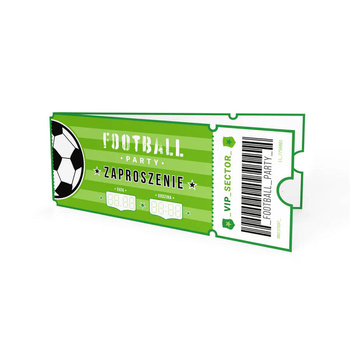 Zaproszenie na imprezę Football Piłka nożna 6szt