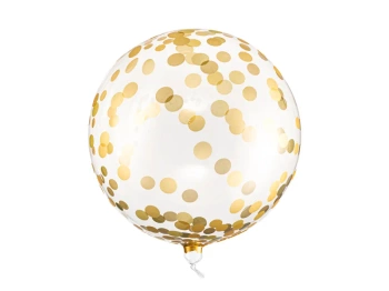 Balon Kula w złote kropki, 40cm