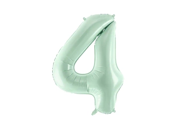 Balon foliowy Cyfra ''4'', 86cm, zieleń