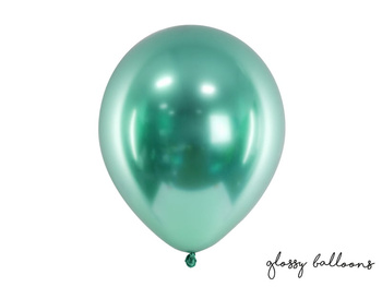 Balony Glossy 30cm, butelkowa zieleń