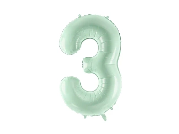 Balon foliowy Cyfra ''3'', 86cm, zieleń