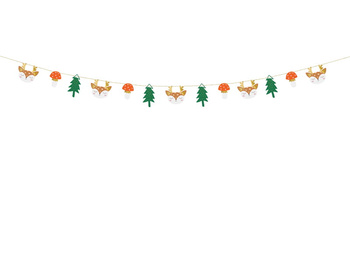 Girlanda papierowa Las, mix, 1.7m