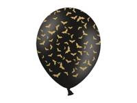 Balon czarny złote nietoperze 30 cm