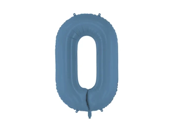 Balon foliowy Cyfra ''0", 86cm, mglisty granat