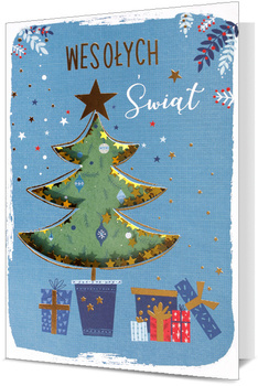 Kartka świąteczna Wesołych Świąt Choinka