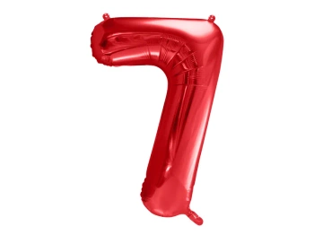 Balon foliowy Cyfra "7'', 86cm, czerwony