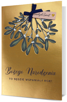 Kartka świąteczna Boże Narodzenie Jemioła 