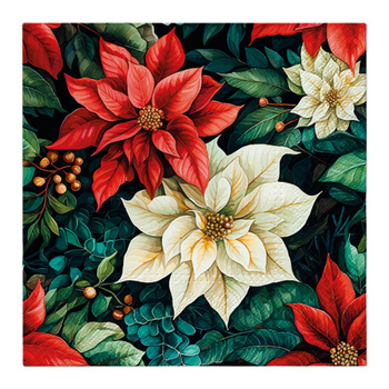 Serwetki Poinsettia On Black 20 szt