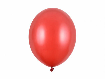 Balony metaliczne czerwone 30 cm / 10 sztuk