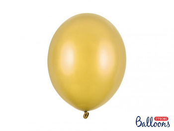 Balony metaliczne złote 30 cm / 10 sztuk