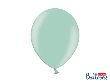 Balony metaliczne miętowe 30 cm / 10 sztuk