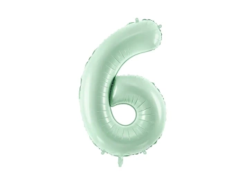 Balon foliowy Cyfra ''6", 86cm, zieleń