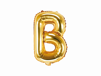 Balon litera B , złoto, 35 cm