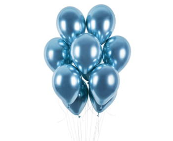 Balon metaliczny niebieski 33 cm