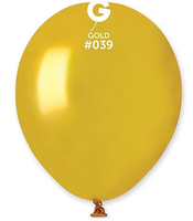 Balon metaliczny złoty 12 cm 10szt.