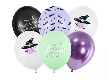 Balony 30 cm, Witch, mix 6 szt.