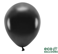 Balony Eco 30cm metalizowane, czarny 100szt