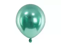 Balony Glossy 12 cm, butelkowa zieleń 10szt.