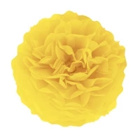 Pompon bibułowy żółty 25 cm