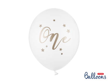 Balony 30 cm, One, Pastel Pure White