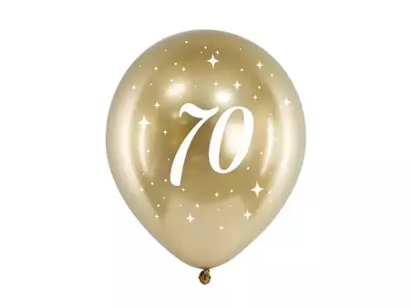 Balony Glossy 30cm, 70, złoty