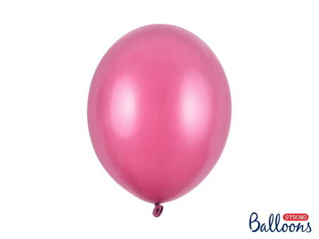 Balony metaliczne mocny różowy 30 cm / 10 sztuk